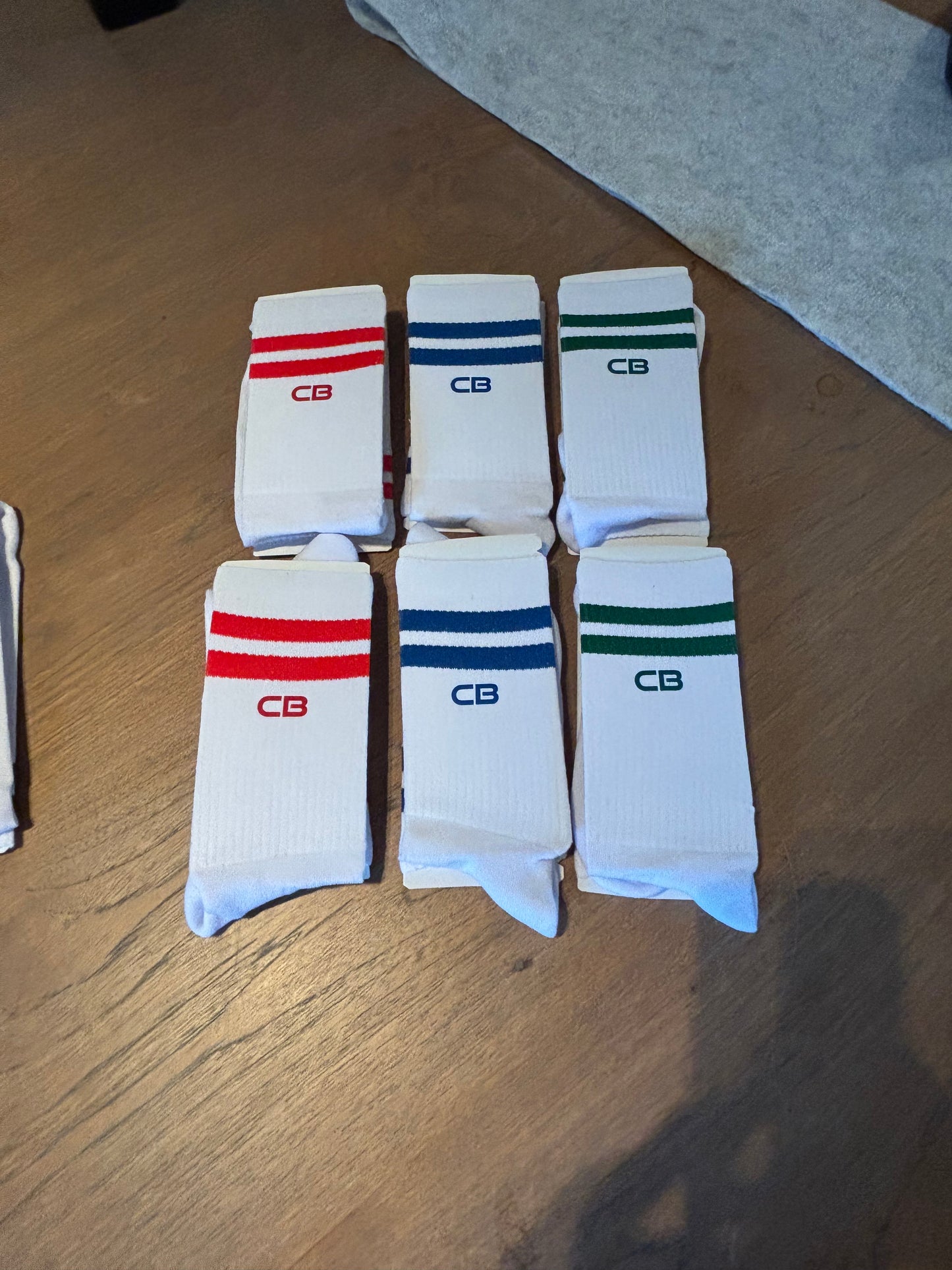 custom sports socks with monogram initials logo picture personalised brand branding emoji