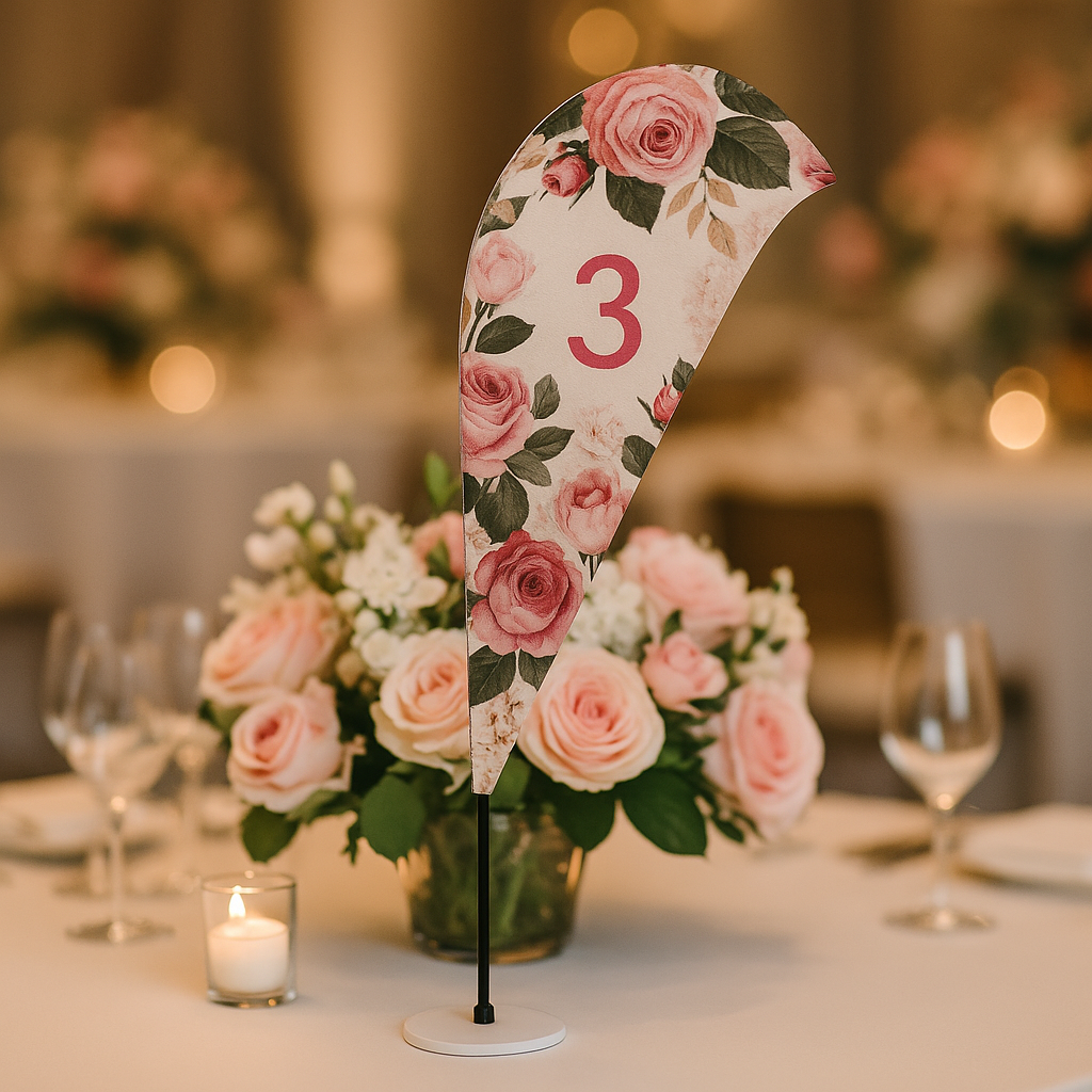 table beachflag flag party custom personalised
