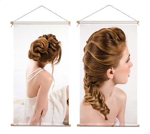 textile poster custom personalised picture logo wall decoration