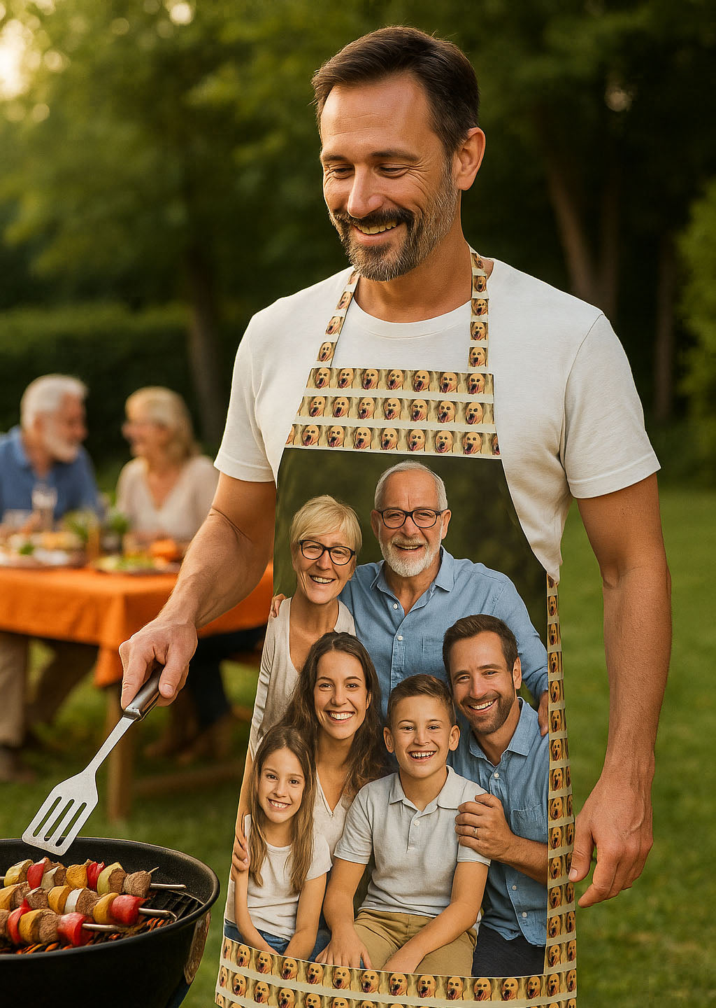 apron kitchen BBQ gift custom made personalised dog family