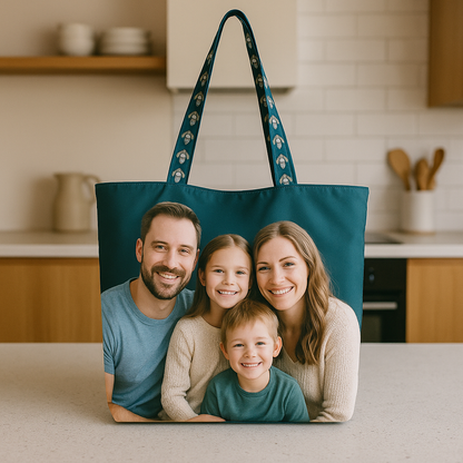 custom Tote bag with a family photo 