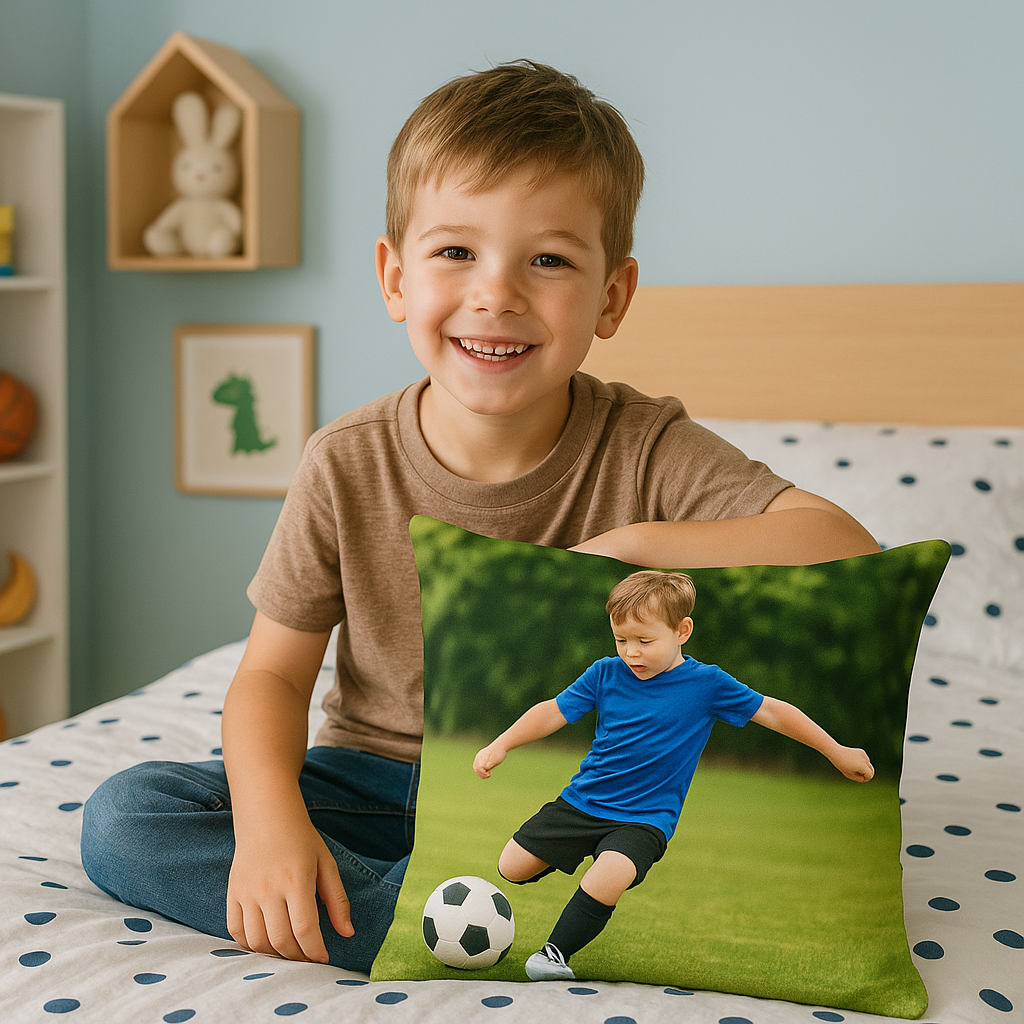 custom print cushion decoration home personalised kids sport soccer