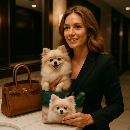 make-up bag pouch custom made personalised picture wedding baby kids family gift photo dog cat