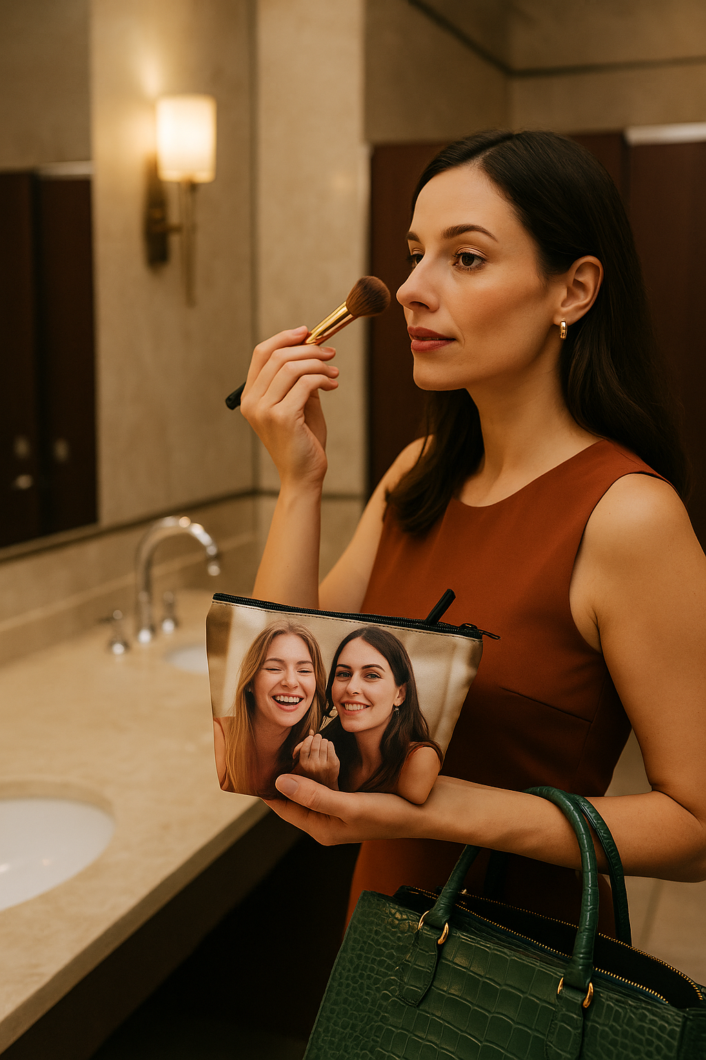 make-up bag pouch custom made personalised picture wedding baby kids family gift photo dog cat