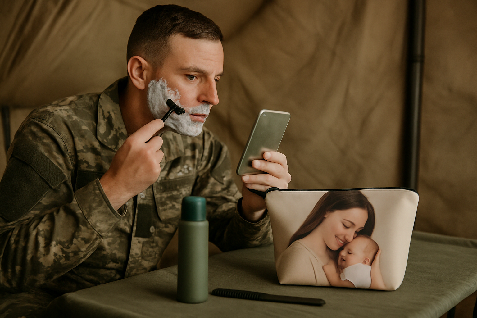 make-up bag pouch custom made personalised picture wedding baby kids family gift photo dog cat