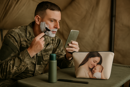 make-up bag pouch custom made personalised picture wedding baby kids family gift photo dog cat