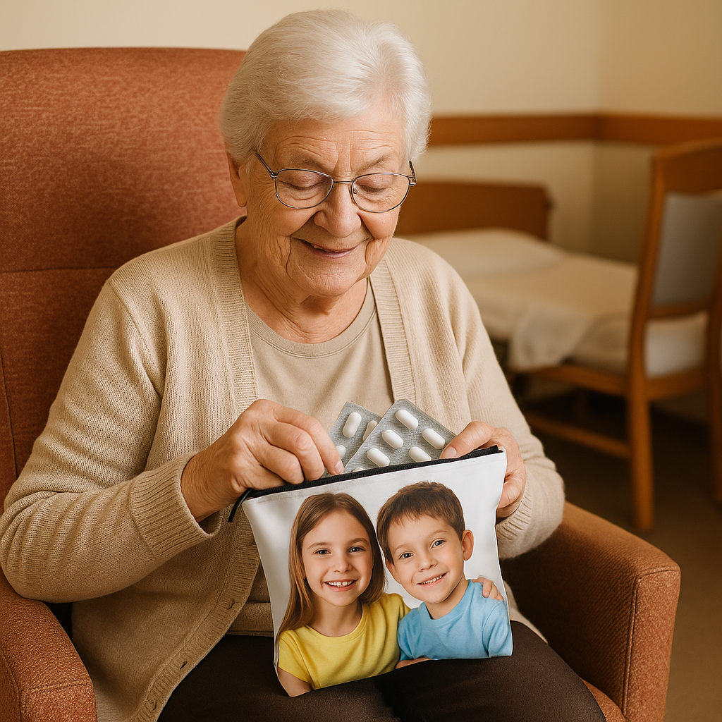 make-up bag pouch custom made personalised picture wedding baby kids family gift photo dog cat