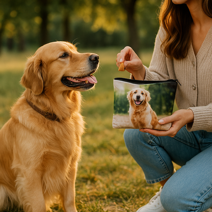 make-up bag pouch custom made printed personalised picture wedding baby kids family gift photo dog cat