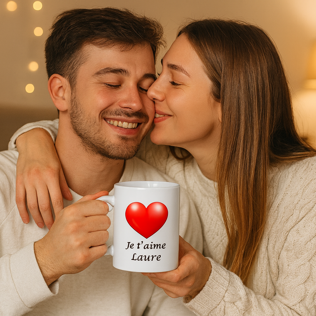 custom mug picture personalised photo logo gift love couple