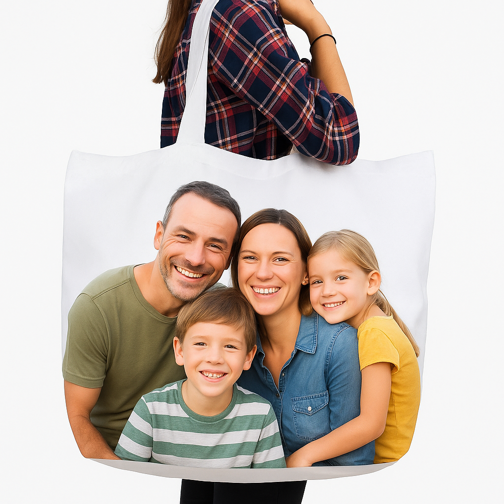 tote bag personalised with picture kids