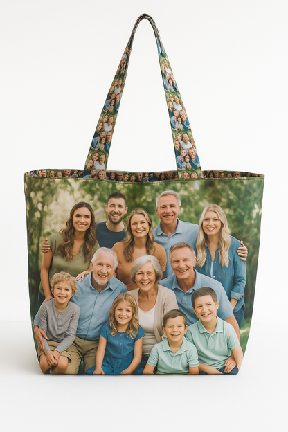 beach bag personalised with picture