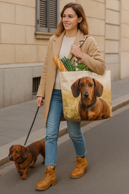 beach bag custom with picture dog