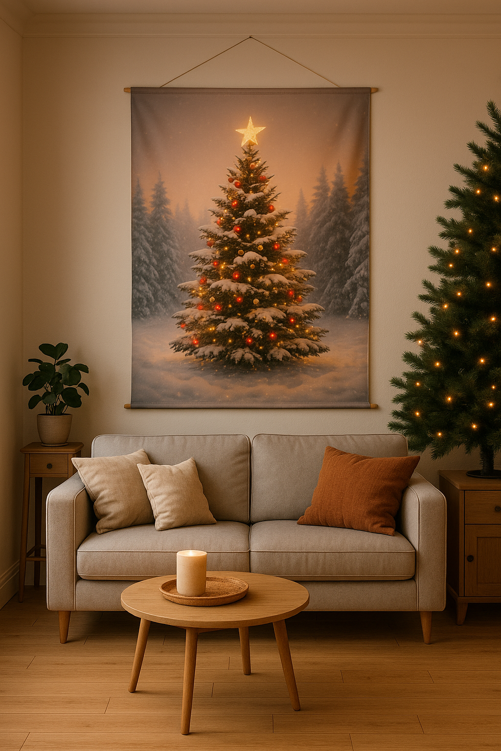 textile poster custom personalised picture logo wall decoration