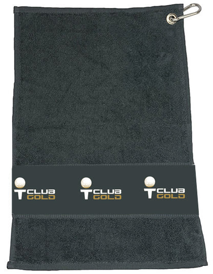 personalised golf towel gift grey