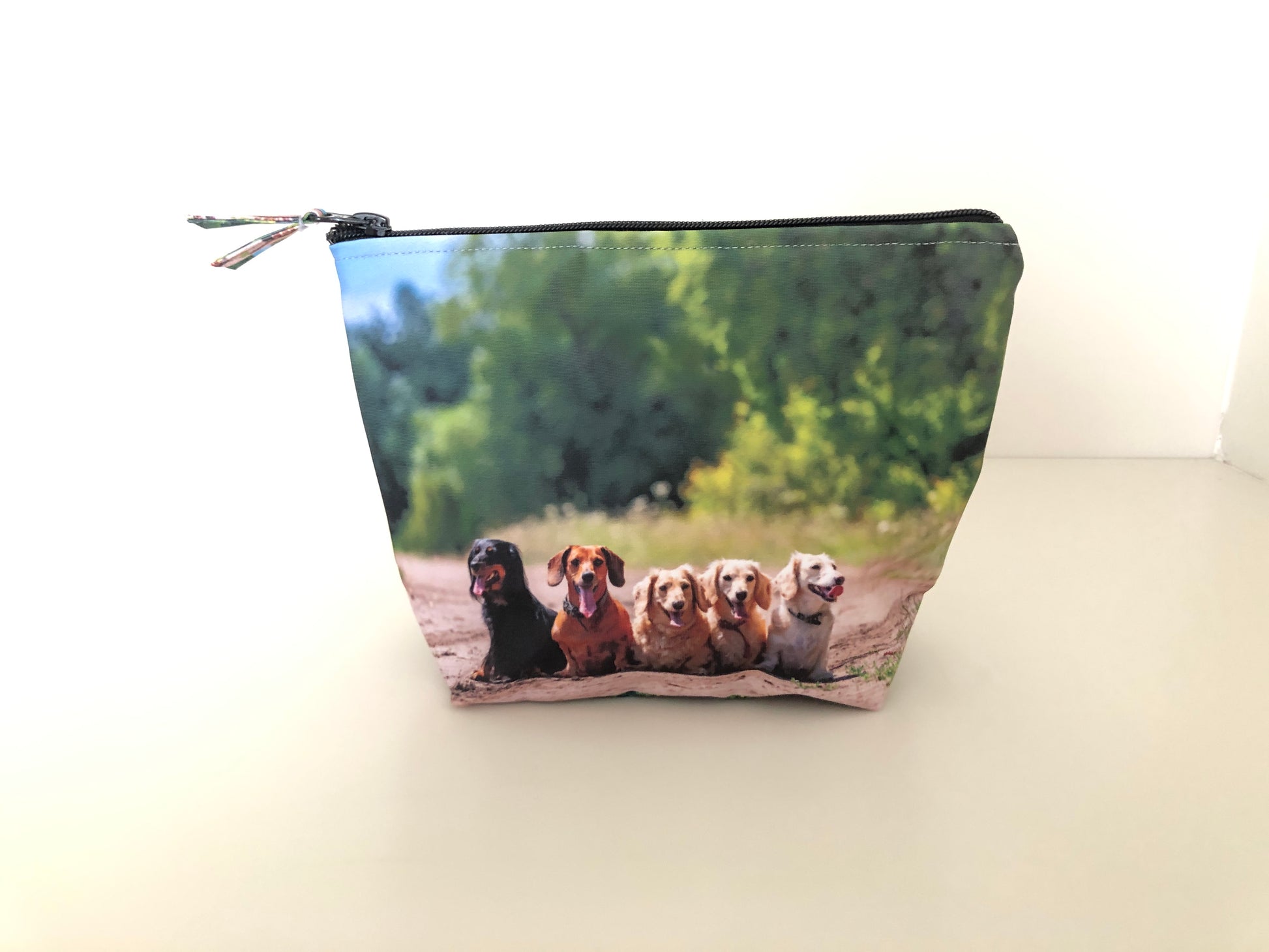 make-up bag pouch custom made printed personalised picture wedding baby kids family gift photo dog cat