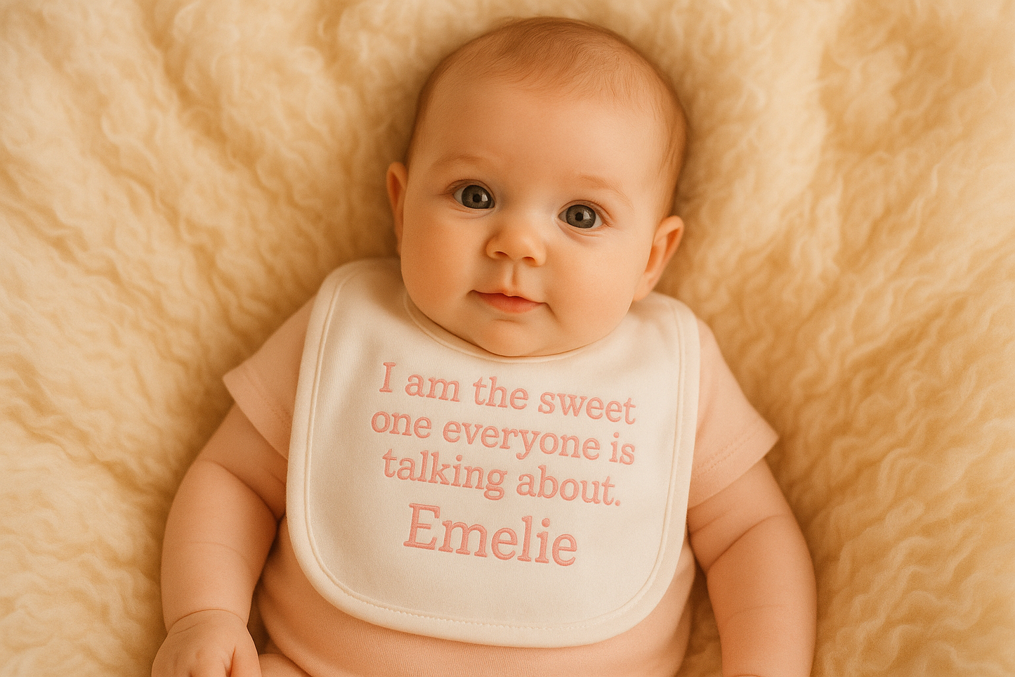 baby bib custom design picture logo name personalised personalization gift