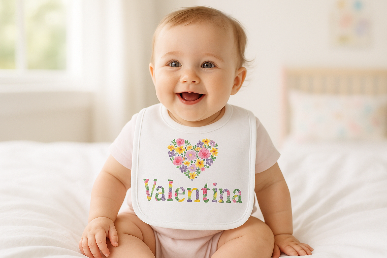 baby bib custom design picture logo name personalised personalization gift