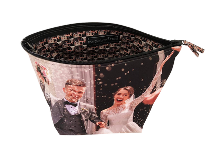 make-up bag pouch custom made personalised picture wedding baby kids family gift photo dog cat