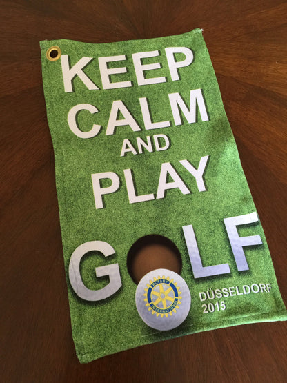 golf towel custom print personalised photo picture golfclub sport