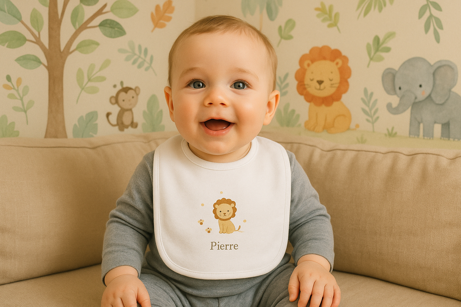 baby bib custom design picture logo name personalised personalization gift