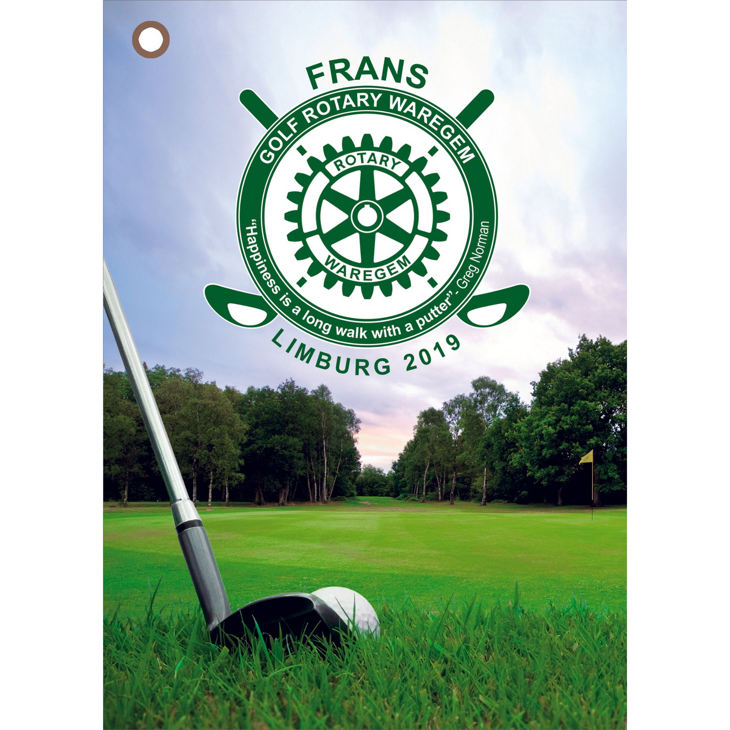 golf towel custom print personalised photo picture golfclub sport