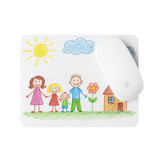custom Mouse pad with a kids drawing personalised gift office