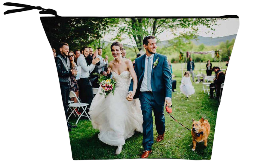 make-up bag pouch custom made personalised picture wedding baby kids family gift photo