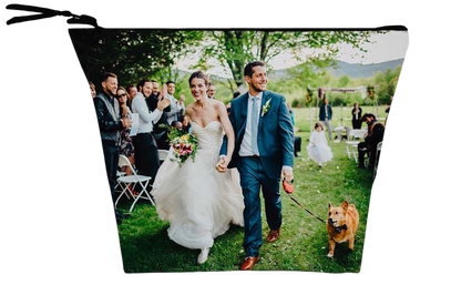 make-up bag pouch custom made personalised picture wedding baby kids family gift photo