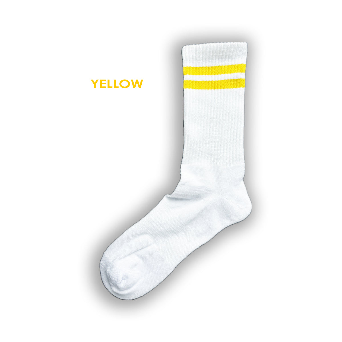 custom sports socks with monogram initials logo picture personalised brand branding emoji yellow